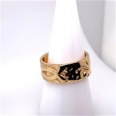 James Avery Retired Fish 14K Yellow Gold Band Ring